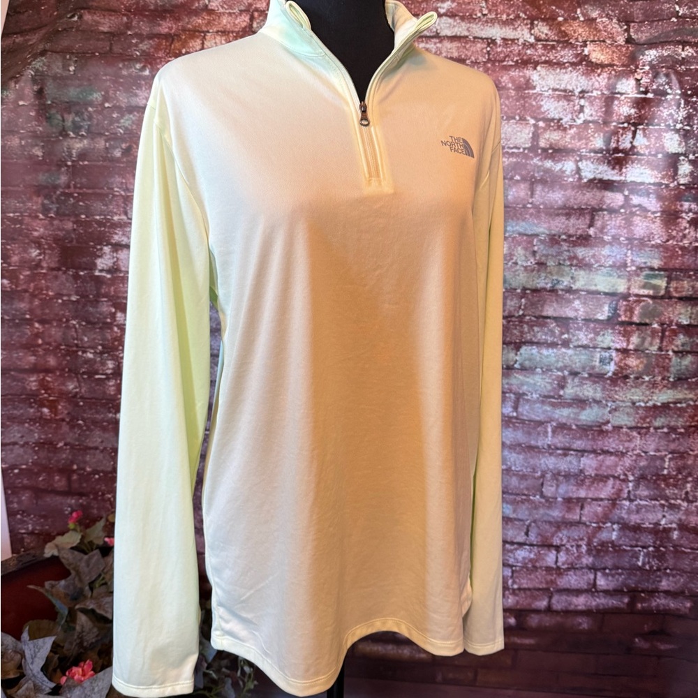 The North Face Light Yellow 1/4 Zip Performance Pullover